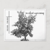 In stille rouw - boom op weide 2.0 briefkaart (Voorkant)
