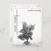 In stille rouw - boom op weide 2.0 feestdagenkaart (Voorkant / Achterkant)