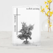 In stille rouw - boom op weide 2.0 kaart (Gele Bloem)