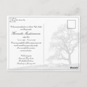 In stille rouw - boom op weide briefkaart (Achterkant)