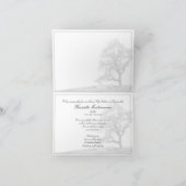 In stille rouw - boom op weide kaart (Binnen)