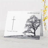 In stille rouw - boom op weide kaart (Gele Bloem)