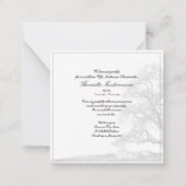 In stille rouw - boom op weide notitiekaartje (Achterkant)