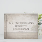 In stille rouw - boom op weide vintage (Staand voorkant)