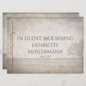 In stille rouw - boom op weide vintage (Voorkant / Achterkant)