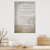 In stille rouw - boom op weide vintage poster (Keuken)