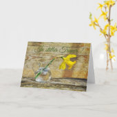In stille rouw met gele narcis kaart (Gele Bloem)