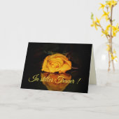 In stille rouw met gele roos kaart (Gele Bloem)