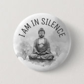 In stilte Boeddha Meditatie Button voor retraite # (Voorkant)