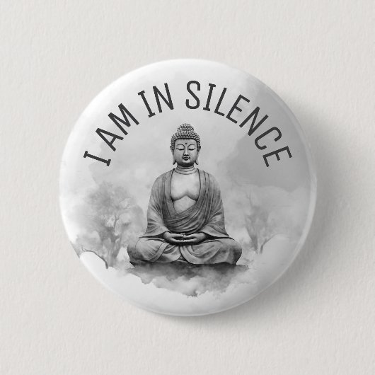 In stilte Boeddha Meditatie Button voor retraite # (Voorkant)