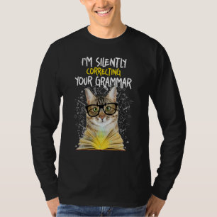 In stilte corrigeren van uw grammatica - Cat Engli T-shirt