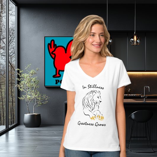 In stilte groeit grootheid - Majestic Lion Line T-shirt