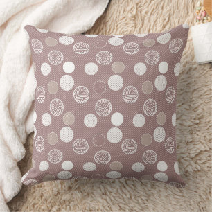 In stippen abstract delicaat beige kussen