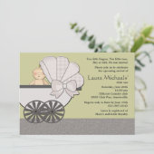 In Suspensie (u klikt Achtergrondkleur)Baby shower Kaart (Staand voorkant)