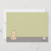 In Suspensie (u klikt Achtergrondkleur)Baby shower Kaart (Achterkant)