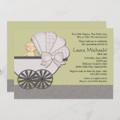 In Suspensie (u klikt Achtergrondkleur)Baby shower Kaart (Voorkant / Achterkant)