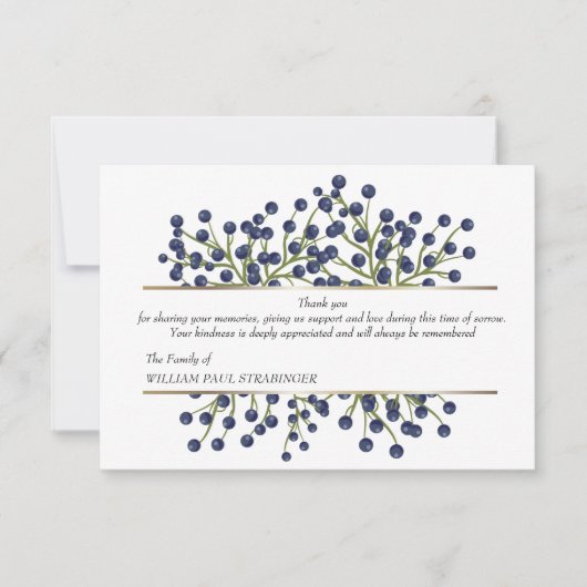 In sympathie dank je wel Card Bedankkaart (Voorkant)