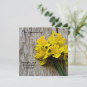 In sympathie plat Wenskaart Kaart (Staand voorkant)