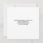 In sympathie plat Wenskaart Kaart (Achterkant)
