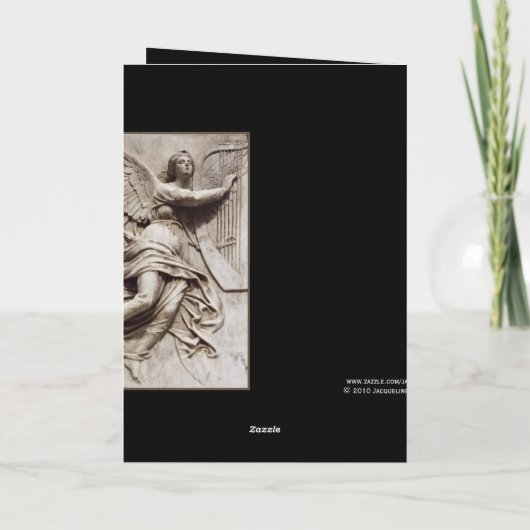 In Sympathie - Pools - Engel met Harp Kaart (Achterkant)