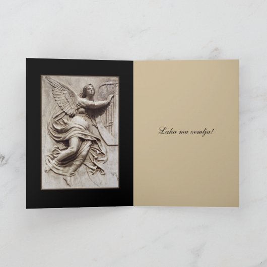 In Sympathie - Pools - Engel met Harp Kaart (Binnen)