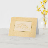 In Sympathy Business Script Kaart (Gele Bloem)