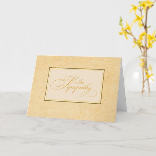 In Sympathy Business Script Kaart (Gele Bloem)