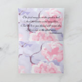 In Sympathy : Pink Roses within a Winters Frost . Kaart (Binnen)