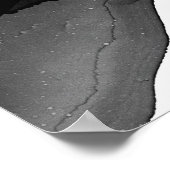 "In Synch" Zwart & Wit Abstract ingelijste muurkun Poster (Hoek)