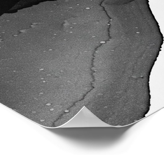 "In Synch" Zwart & Wit Abstract ingelijste muurkun Poster (Hoek)