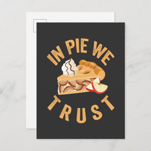 In Taart Wij Geloof Funny Unieke Taart Herfst Lief Uitnodiging Briefkaart (Voorkant / Achterkant)