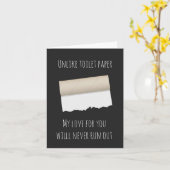 In tegenstelling tot Toilet Paper zal mijn liefde  Kaart (Gele Bloem)