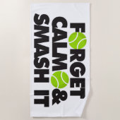 In Tennis vergeet Calm en smash het Strandlaken (Voorkant)