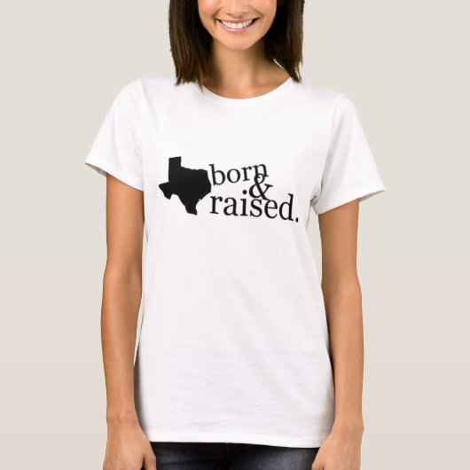In Texas geboren T-shirt (Voorkant)