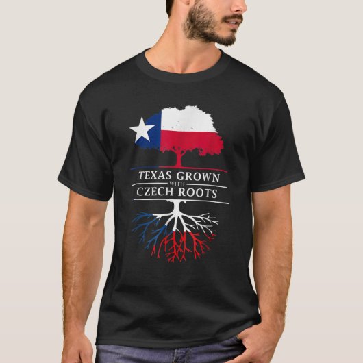 In Texas geteeld met Tsjechische wortels Tsjechië T-shirt (Voorkant)