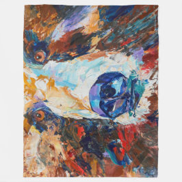 In the Bear's Gaze Fleece Blanket Deken