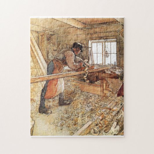 In the Carpenter Shop - Carl Larsson 1905 Legpuzzel (Verticaal)