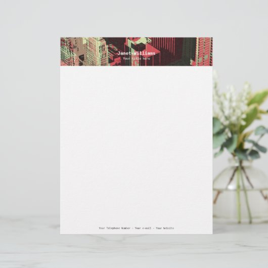 In the city briefhoofd (Staand voorkant)