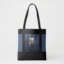 "In the Dark of Morning" blauwe en zwarte canvas t Tote Bag