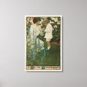 In the Garden by Jessie Willcox Smith Canvas Afdruk (Voorkant)