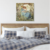 In the Garden, Giverny by Frederick Frieseke Canvas Afdruk (Insitu (Slaapkamer))