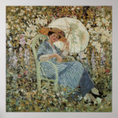 In the Garden, Giverny by Frederick Frieseke Poster (Voorkant)