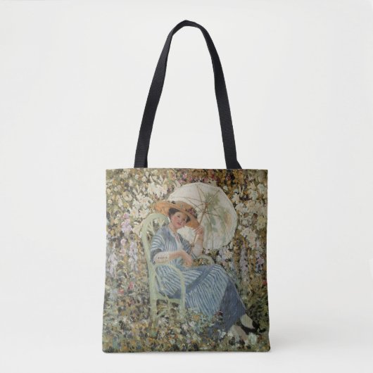 In the Garden, Giverny by Frederick Frieseke Tote Bag (Voorkant)