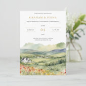 In the Glen Watercolor Invitation Kaart (Staand voorkant)