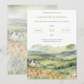 In the Glen Watercolor Invitation Kaart (Voorkant / Achterkant)