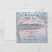 In the Light of His Love Photo Wedding Invitation Kaart (Voorkant / Achterkant)