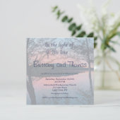 In the Light of His Love Photo Wedding Invitation Kaart (Staand voorkant)