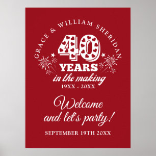 In The Making 40th Anniversary Welcome Sign Poster
