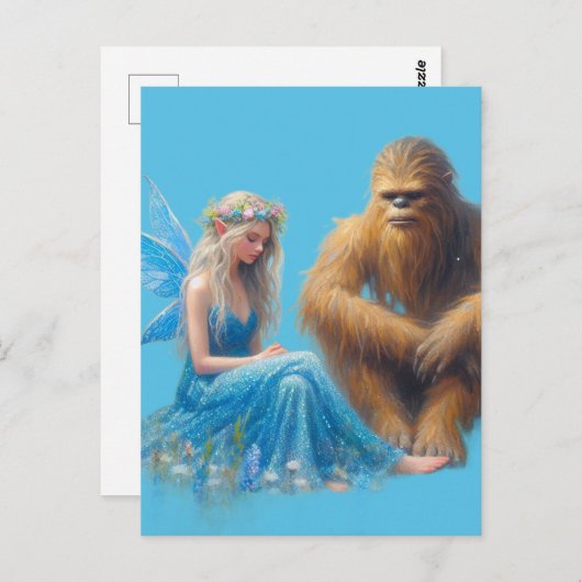 In the Meadow With Sasquatch Briefkaart (Voorkant / Achterkant)