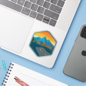 In The Moment die cut sticker 3x3 (Laptop met iPhone)